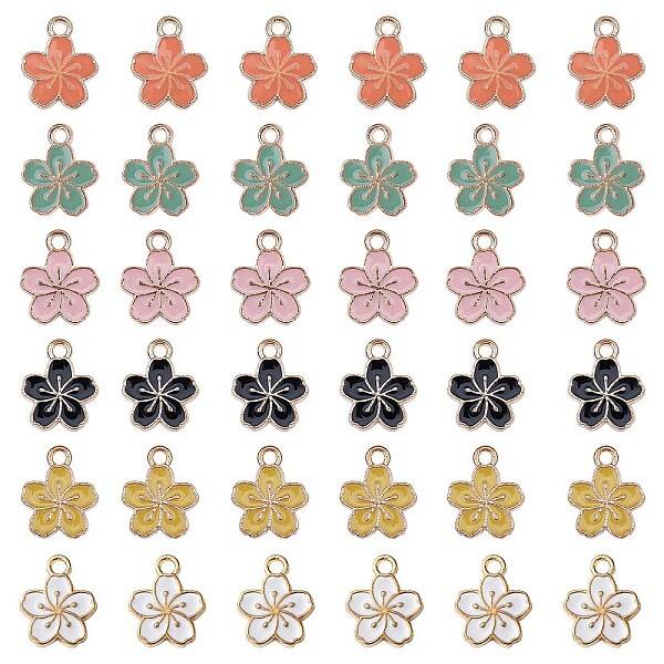 Light Gold Plated Alloy Enamel Pendants