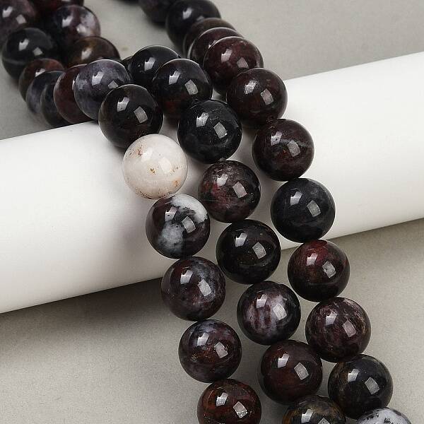 Natural Indian Bloodstone/Heliotrope Stone Beads Strands