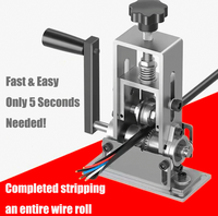 Manual Drill Operable Wire Stripping Tools
