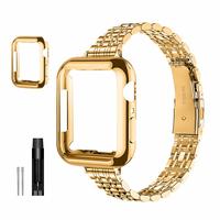 Watch Band with Watch Case (Band & Case Only), Stainless Steel Watch Band with Watch Case, Watch Accessories Compatible with ...