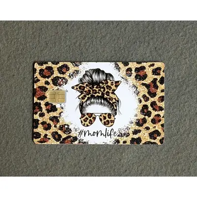 Mom Life Credit/Debit Card Sticker, Skin, Cover waterproof vinyl pvc card scratch durable