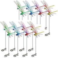 16Pcs Versatile Hat Accessory,Indoor & Outdoor Fake Dragonfly Rod Clip, Dragonfly Clip Bug Repellent, 3D Artificial Dragonfly...