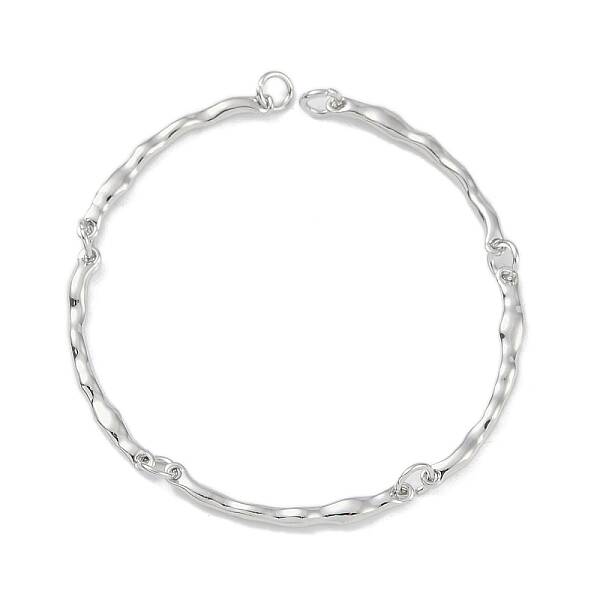 Brass Textured Bar Link Chain Bracelet Making