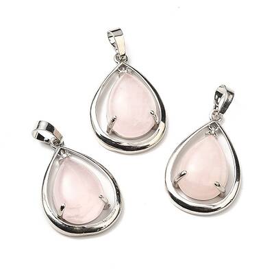 Natural Rose Quartz Pendants