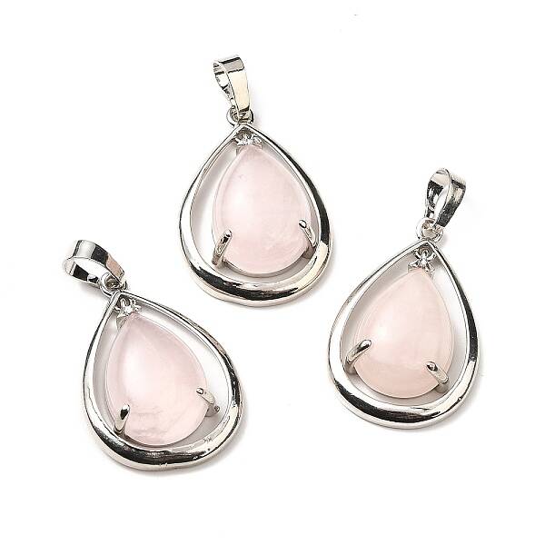Natural Rose Quartz Pendants