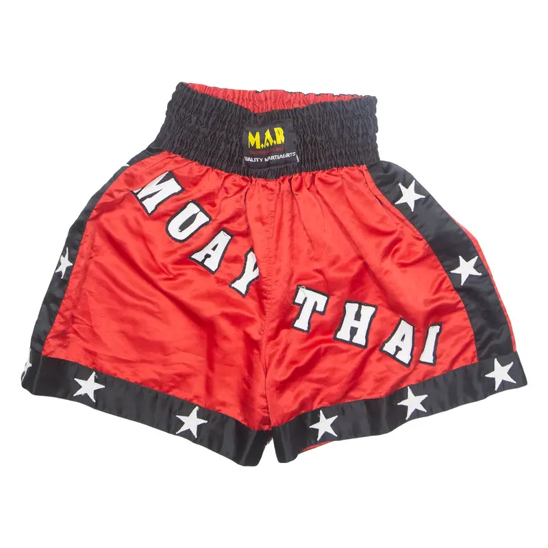 M.A.R INTERNATIONAL Thai Boxing Mens Sports Shorts Red L W26