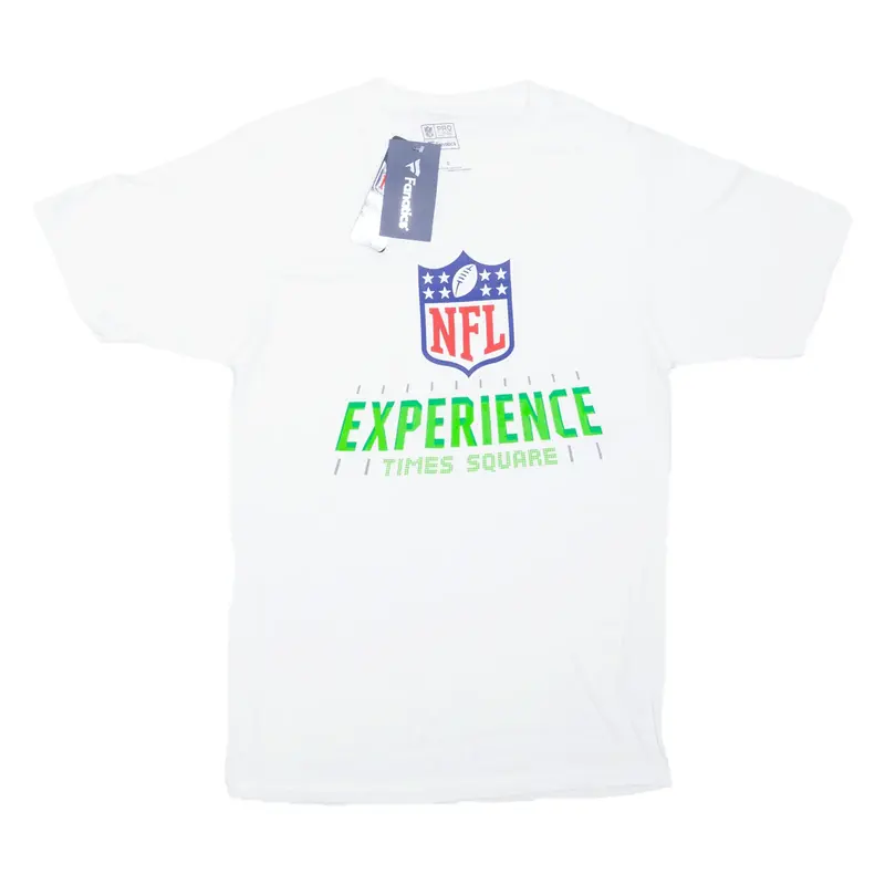FANATICS NFL Times Square USA T-Shirt White Short Sleeve Mens S