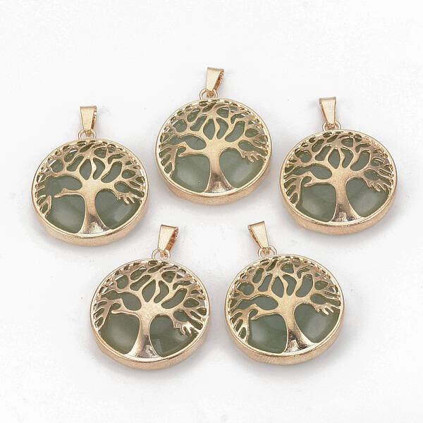 Natural Green Aventurine Pendants