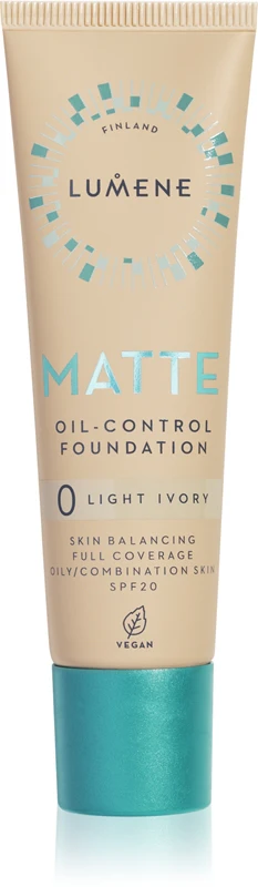 Lumene Matt Oil-Control Mattifying foundation SPF 20 color 0 light ivory 30 ml