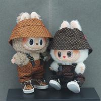 Labubu Clothes,17cm Doll Clothes for Labubu, 3 pcs Hat,Shoes & Clothes Set, Multiple Styles, Casual Fashion Outfit for Labubu...