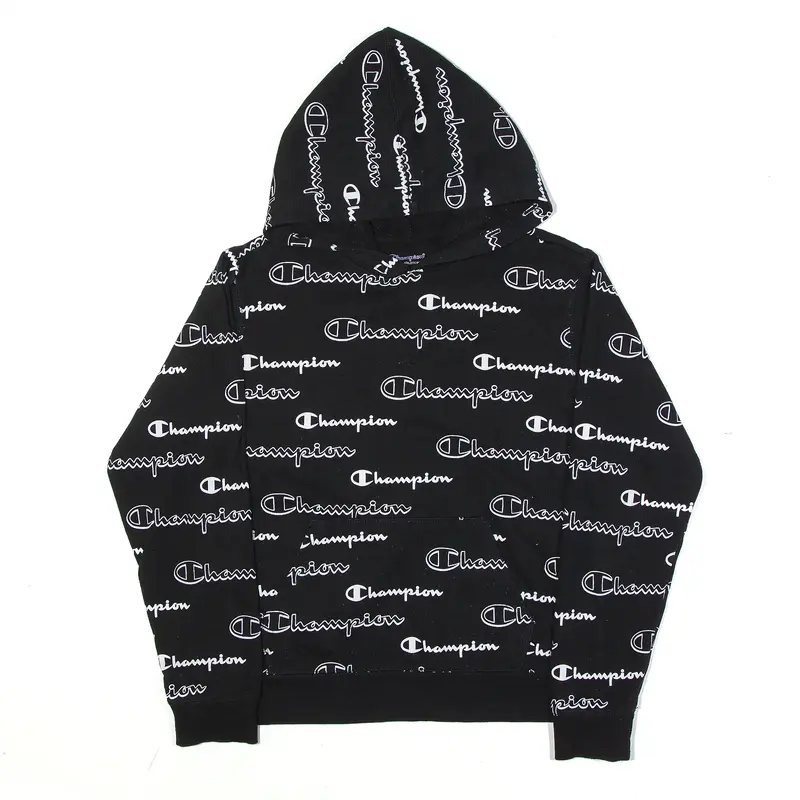 CHAMPION Hoodie Black Pullover Boys XL
