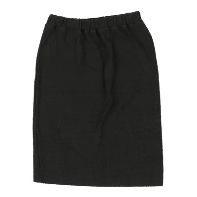 Unbranded Mini Skirt - 26W UK 6 Black Cotton Blend