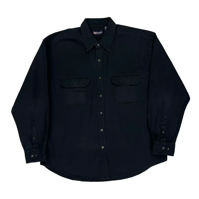 Faded Glory Shirt - XL Black Cotton | Size: x-large