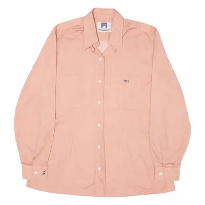 VACA LECHERA Plain Shirt Pink 90s Long Sleeve Womens M