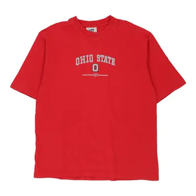 Ohio State Lee Sport College T-Shirt - Large Red Cotton