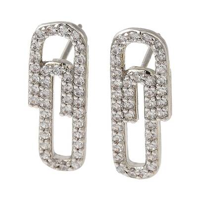 Rack Plating Brass Stud Earrings
