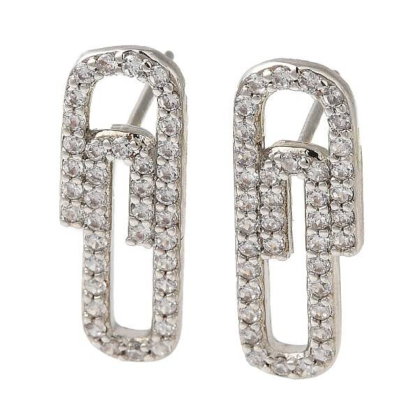 Rack Plating Brass Stud Earrings