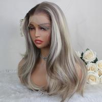 A22 by AISOM Bright Blonde Mix Light Brown Layered Straight 20 inches 13*4 Free Part Lace Front Wig Heat Friendly Pre Plucked...