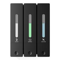 Shampoo and Conditioner Dispenser - Wall-Mounted 3-Chamber Shower Soap Dispenser, No-Drill, 1200ML Capacity, for Bathroom & H...