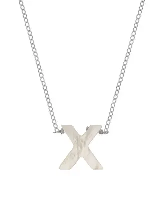 Dawn Initial Necklace | Metal Color: Silver | Style: X