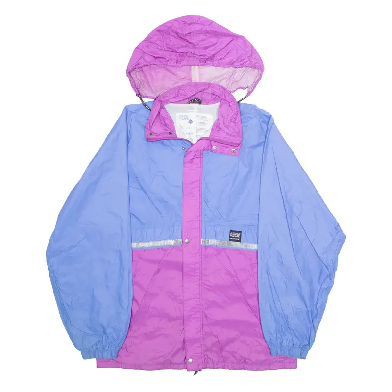 AQUA GUARD Womens Rain Jacket Blue Hooded L