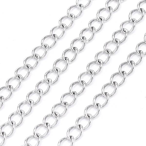 Non-Tarnish 3.28 Feet 304 Stainless Steel Curb Chains