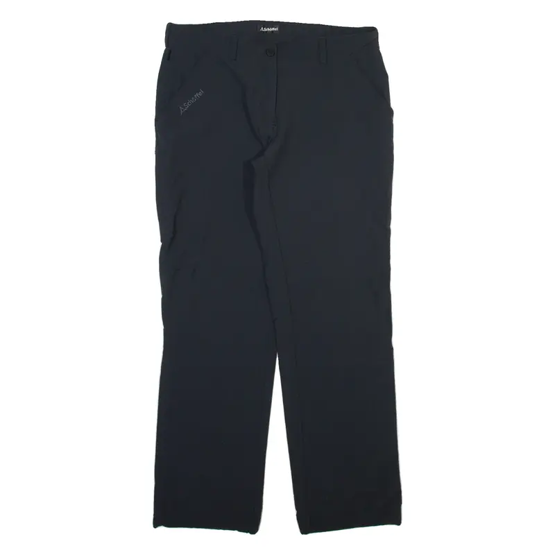 SCHOFFEL Womens Trousers Black Relaxed Straight W34 L31
