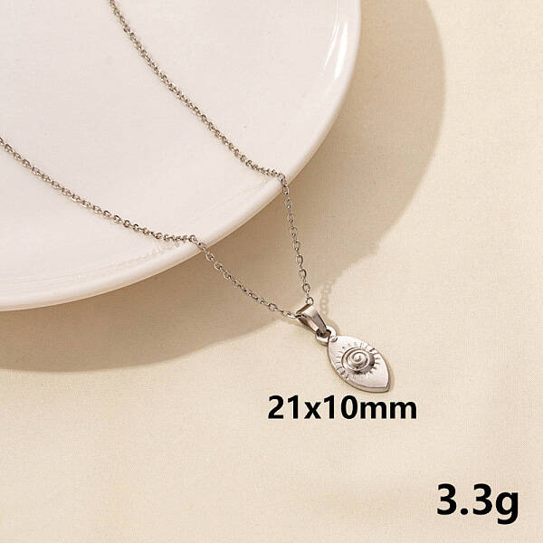 304 Stainless Steel Geometric Pendant Necklaces