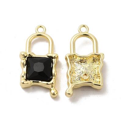 Glass Padlock Pendants