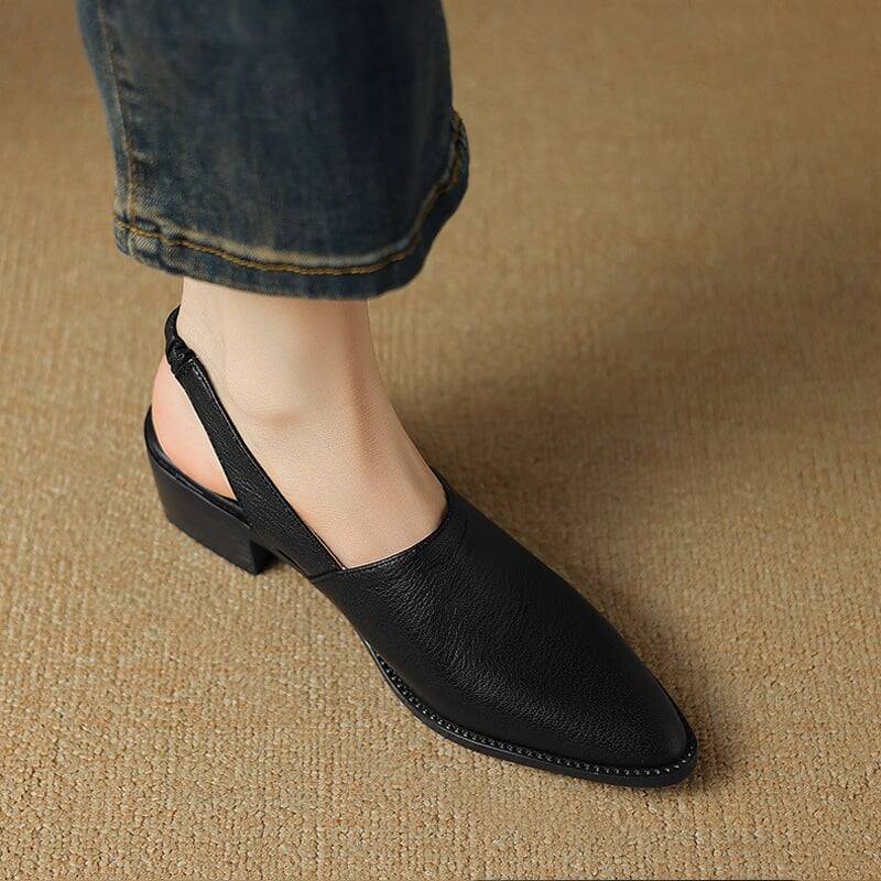 CHIKO Kathryn Pointy Toe Block Heels Slingback Shoes