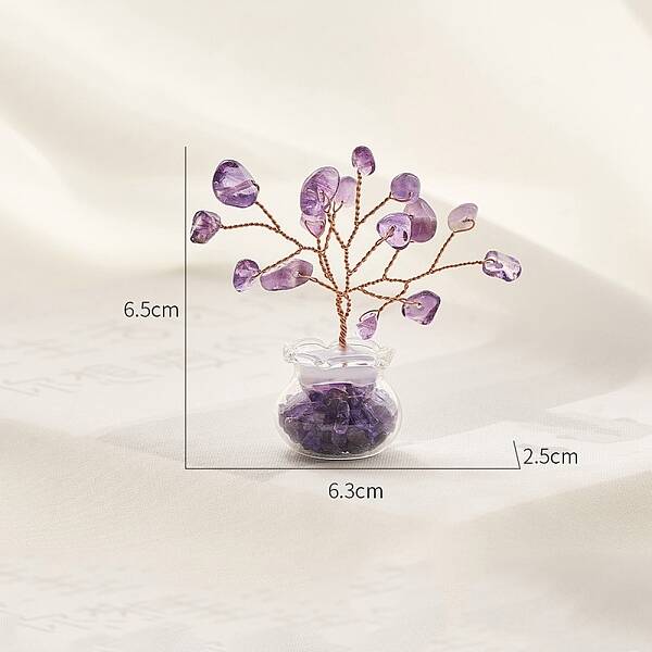 Natural Amethyst Chips Tree Decorations