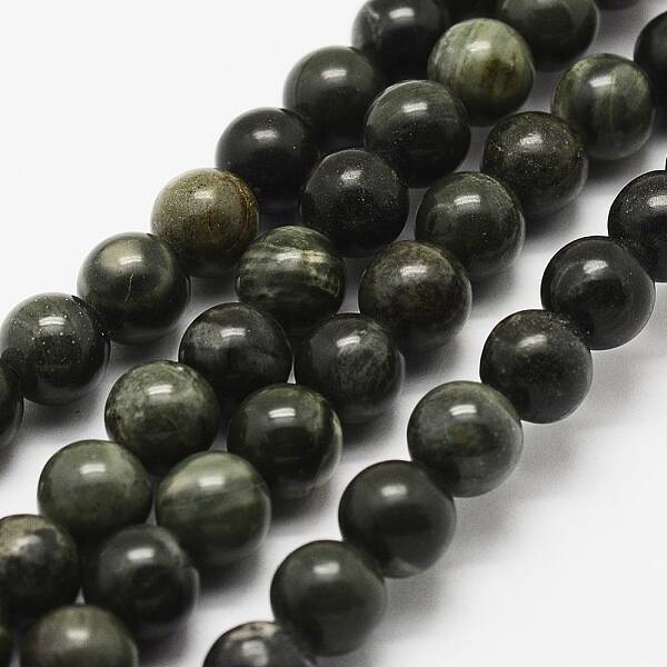 Natural Green Wood Lace Stone Beads Strands
