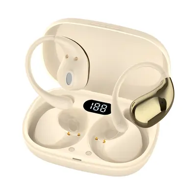 OWS Open-Ear Sport Bluetooth Headphones, Bluetooth 5.4 Earphones with 17Hrs Playtime, Air Conduction Earbuds with Secure Earh...