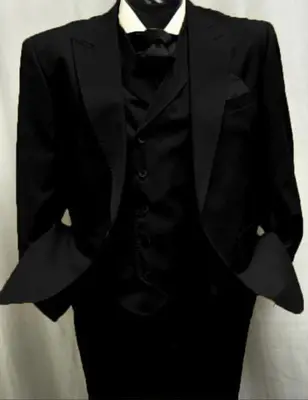Men Black Velvet Classic Fit Suit - Pleated Pants - Athletic Fit Suits - Executive Cut Suit