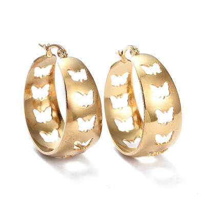 201 Stainless Steel Thick Hoop Earrings