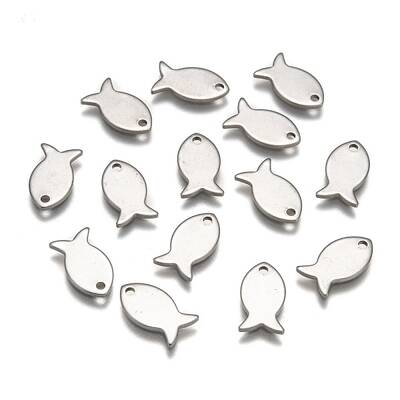Tarnish Resistant 304 Stainless Steel Fish Charms