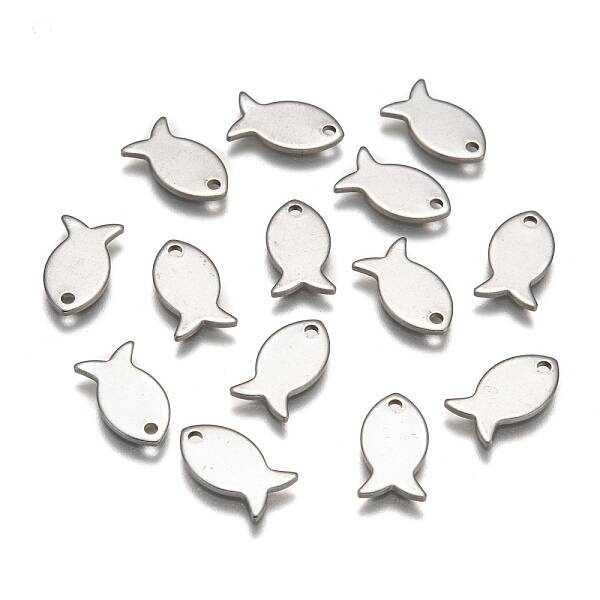 Tarnish Resistant 304 Stainless Steel Fish Charms