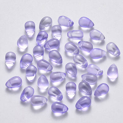 Transparent Spray Painted Glass Charms