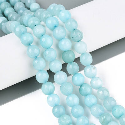 Dyed Natural White Jade Beads Strands