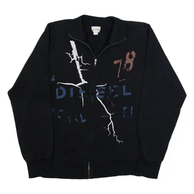 DIESEL Mens Track Jacket Black XL
