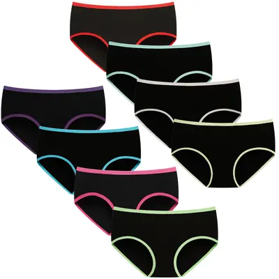 8 pieces Girls Underwear Comfortable Panties for Teens Girls Briefs