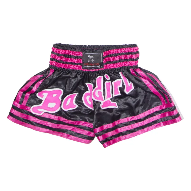 IBLERO Bad Girl Martial Arts Womens Sports Shorts Black XS W24