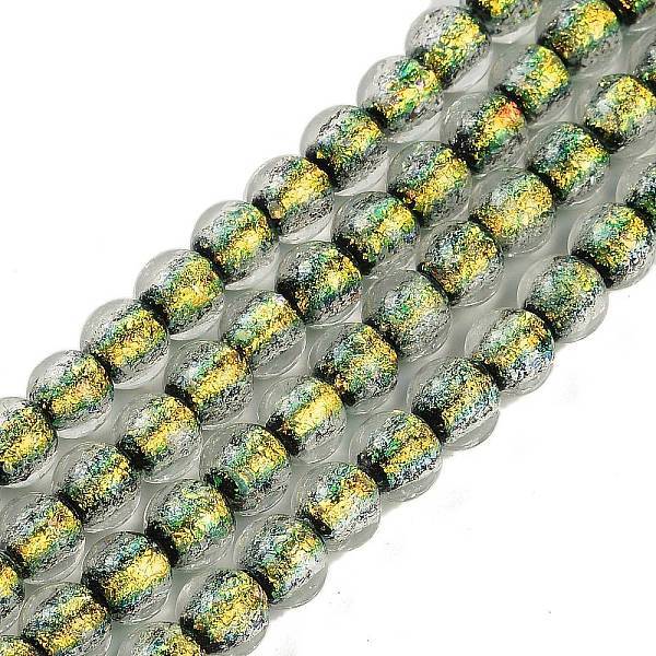 Handmade Foil Lampwork Beads Strands