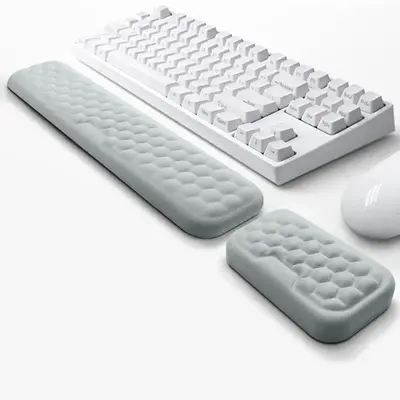 Computer Keyboard Wrist Rest & Mouse Wrist Rest, 2 Counts/set Durable Ergonomic Memory Foam Wrist Rest Pad, Comfortable & Bre...