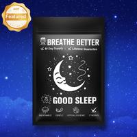 Sleep Mouth Tape (One Month's Supply), Black, Gentle Adhesion, 40 Pieces for Yoga and Fitness, Extremely Breathable - Comfort...