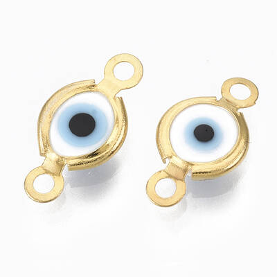 Handmade Evil Eye Lampwork Links connectors