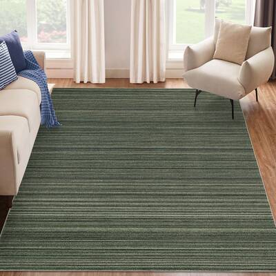 Garvee Large Washable Area Rug 10x13 Green - Stain Resistant, Non-Slip TPR Backing - 100% Polyester, Soft Low Pile - Kid & Pe...