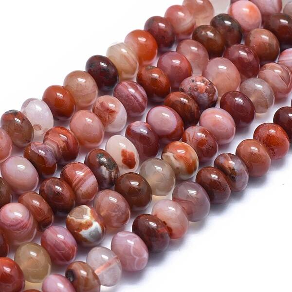 Natural Red Agate Beads Strands