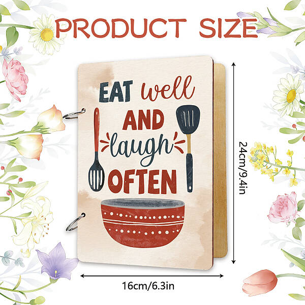 Wooden 2-Ring Loose Leaf Binder Postcard Phote Album Cover