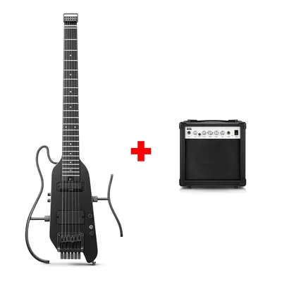 Donner HUSH™ X PRO Electric Guitar - Black / Guitar+20W Amplifier